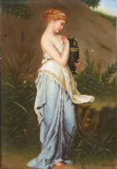 GERMAN PORCELAIN PLAQUE "PSYCH