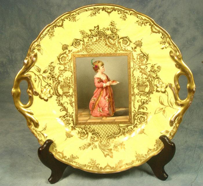 German porcelain round portrait