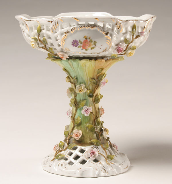 German porcelain tazza; hand