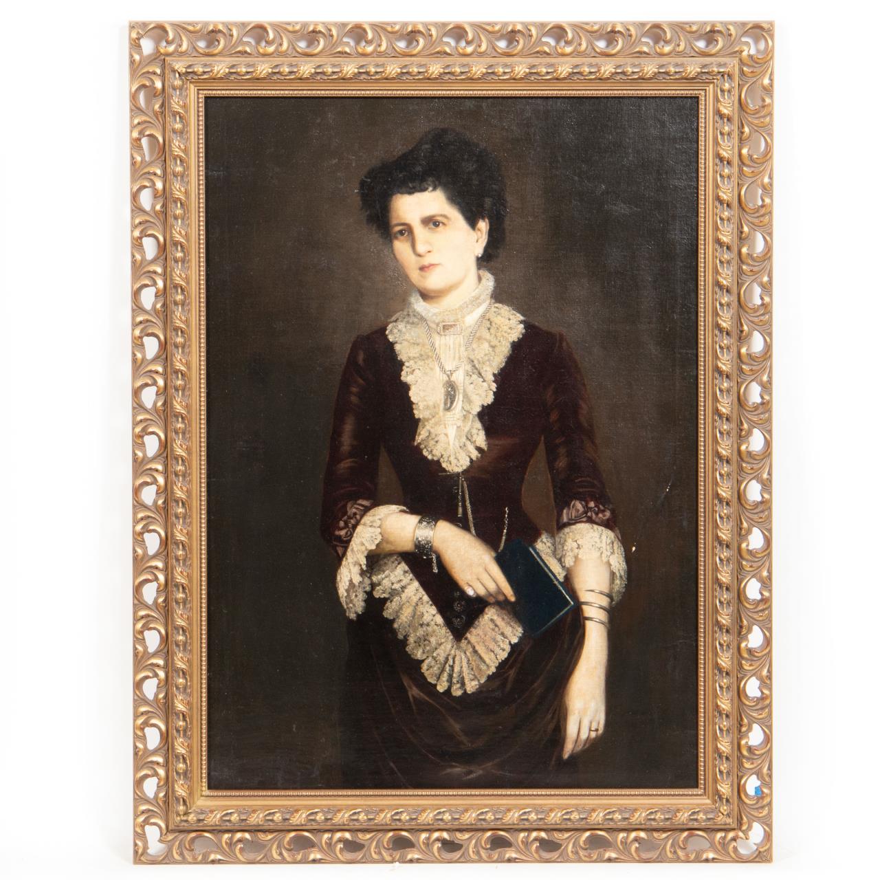 GERMAN PORTRAIT OF A LADY, OIL ON