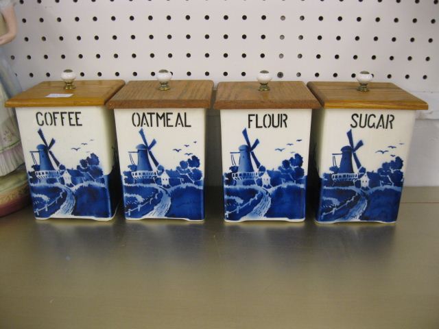 German Pottery Cannister Set