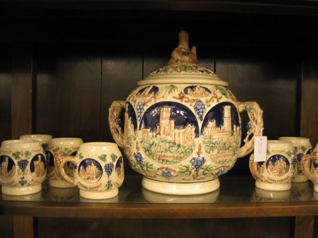 German Pottery Punch Set for 6