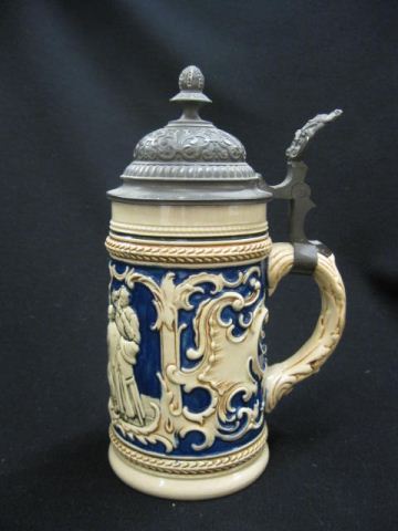 German Pottery Stein bas-relief
