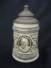 German Pottery Stein unusual c