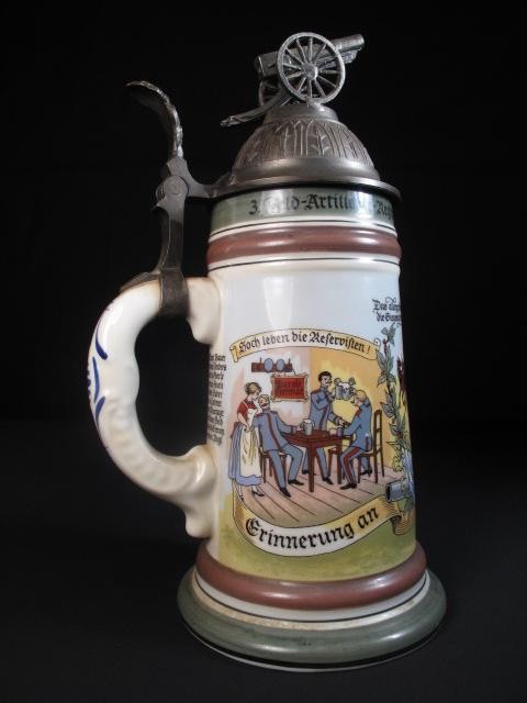 German Regimental beer stein for