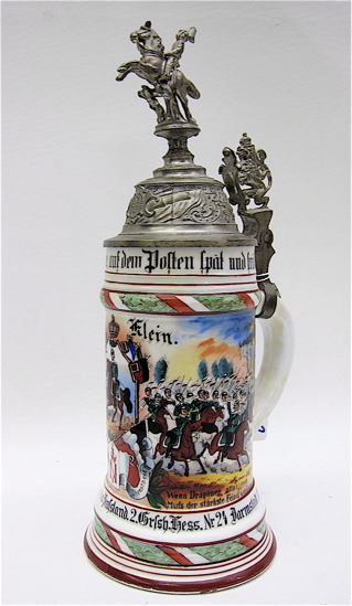GERMAN REGIMENTAL PORCELAIN STEIN