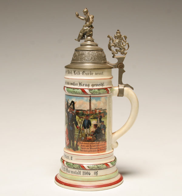 German regimental stein; Gardist