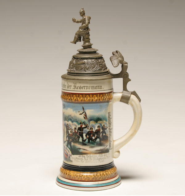 German regimental stein;
