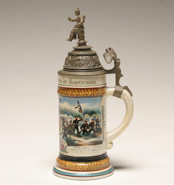 German regimental stein;