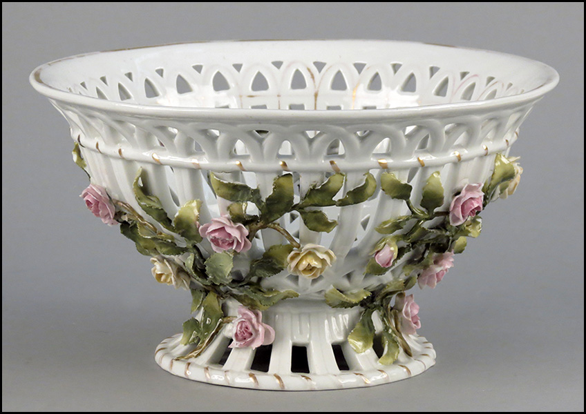 GERMAN RETICULATED PORECELAIN BOWL.