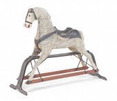 GERMAN ROCKING HORSE. Late 19t