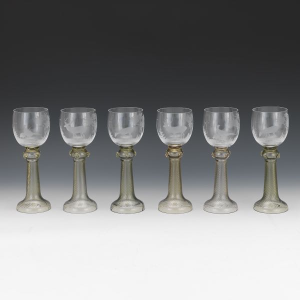 GERMAN ROEMER WINE GLASSES, SET