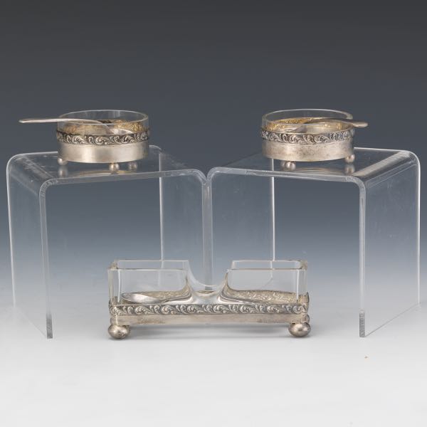 GERMAN SALT CELLAR SET WITH BOX 