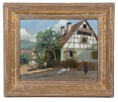 GERMAN SCHOOL, COTTAGE SCENE,