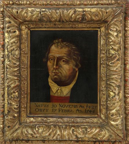 GERMAN SCHOOL OIL ON CRADLE BOARD