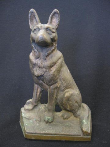 German Shepherd Cast Iron Figural