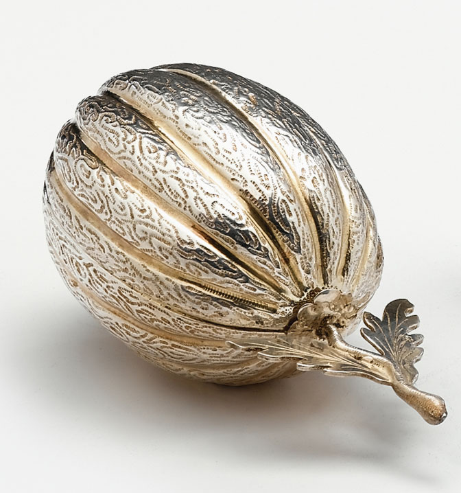 German silver and silver-gilt etrog