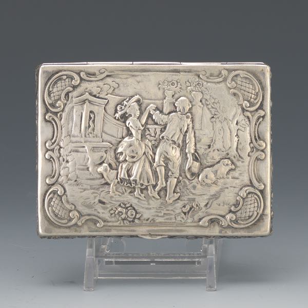 GERMAN SILVER BAROQUE STYLE SNUFF