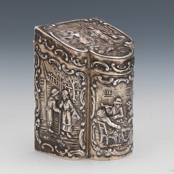 GERMAN SILVER BOX  3-¼"H x 2-¼"W