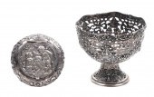 German silver compote and box