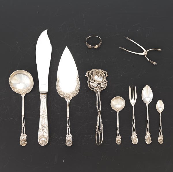 GERMAN SILVER DESSERT SET   800