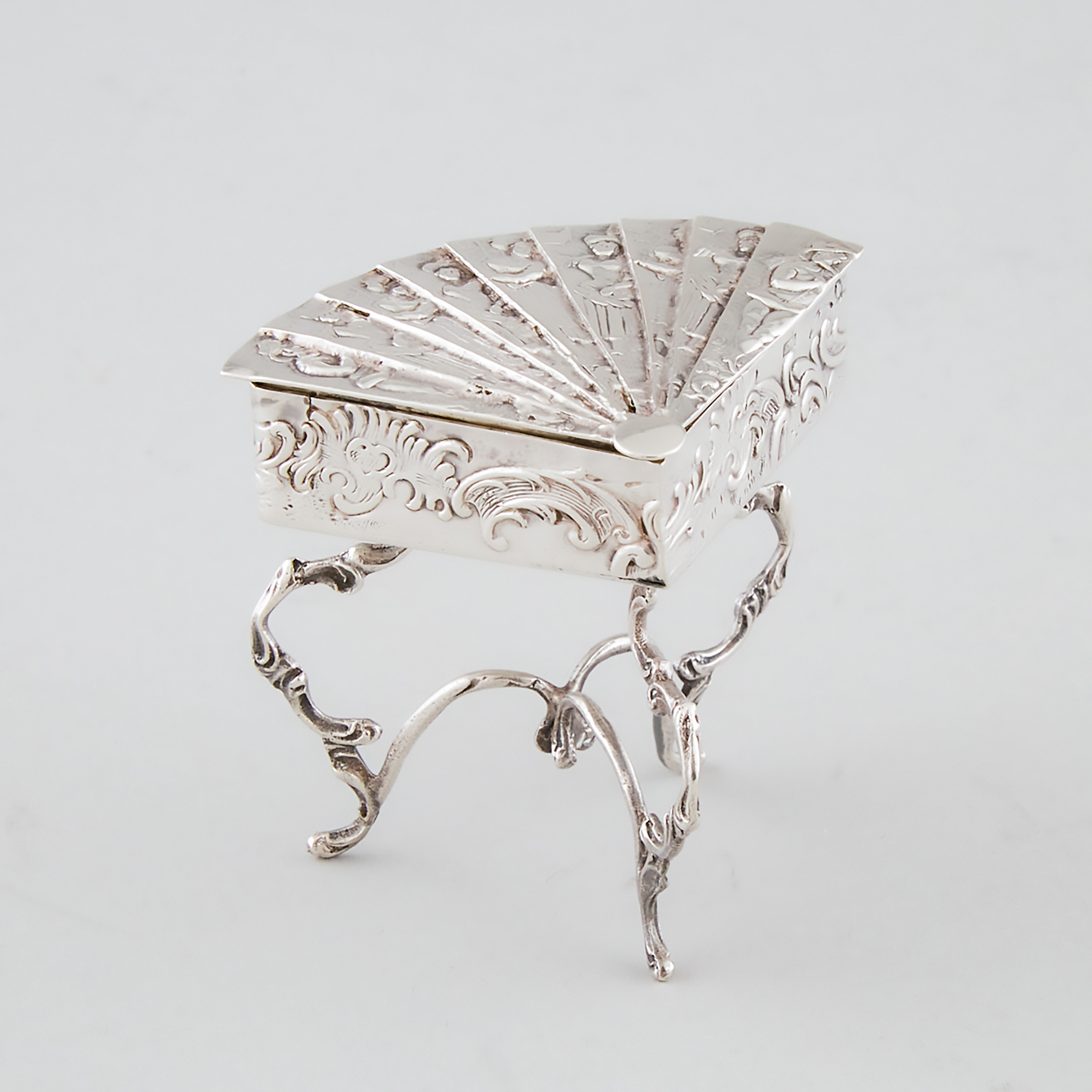 German Silver Fan Top Table Form