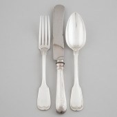 German Silver Fiddle and Threa