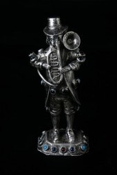GERMAN SILVER FIGURE OF MUSICI