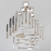 GERMAN SILVER FLATWARE SERVICE