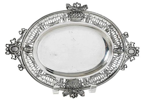 GERMAN SILVER FOOTED TRAYpossibly