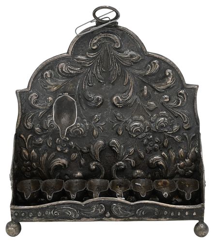 GERMAN SILVER HANUKKAH LAMPGerman