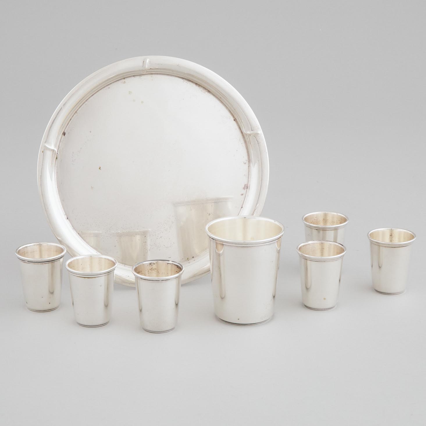 German Silver Kiddush Set, 20th