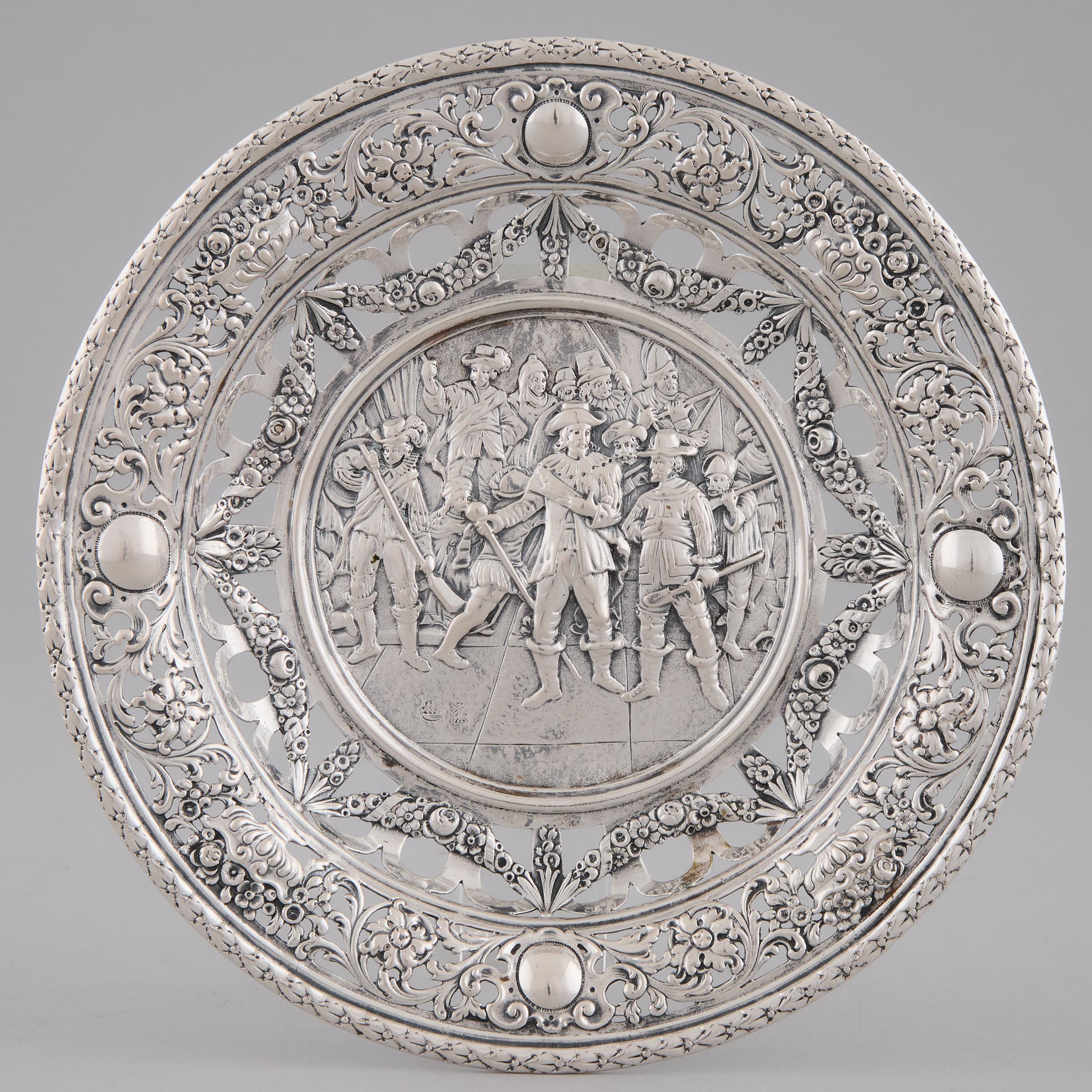 German Silver Pierced Circular