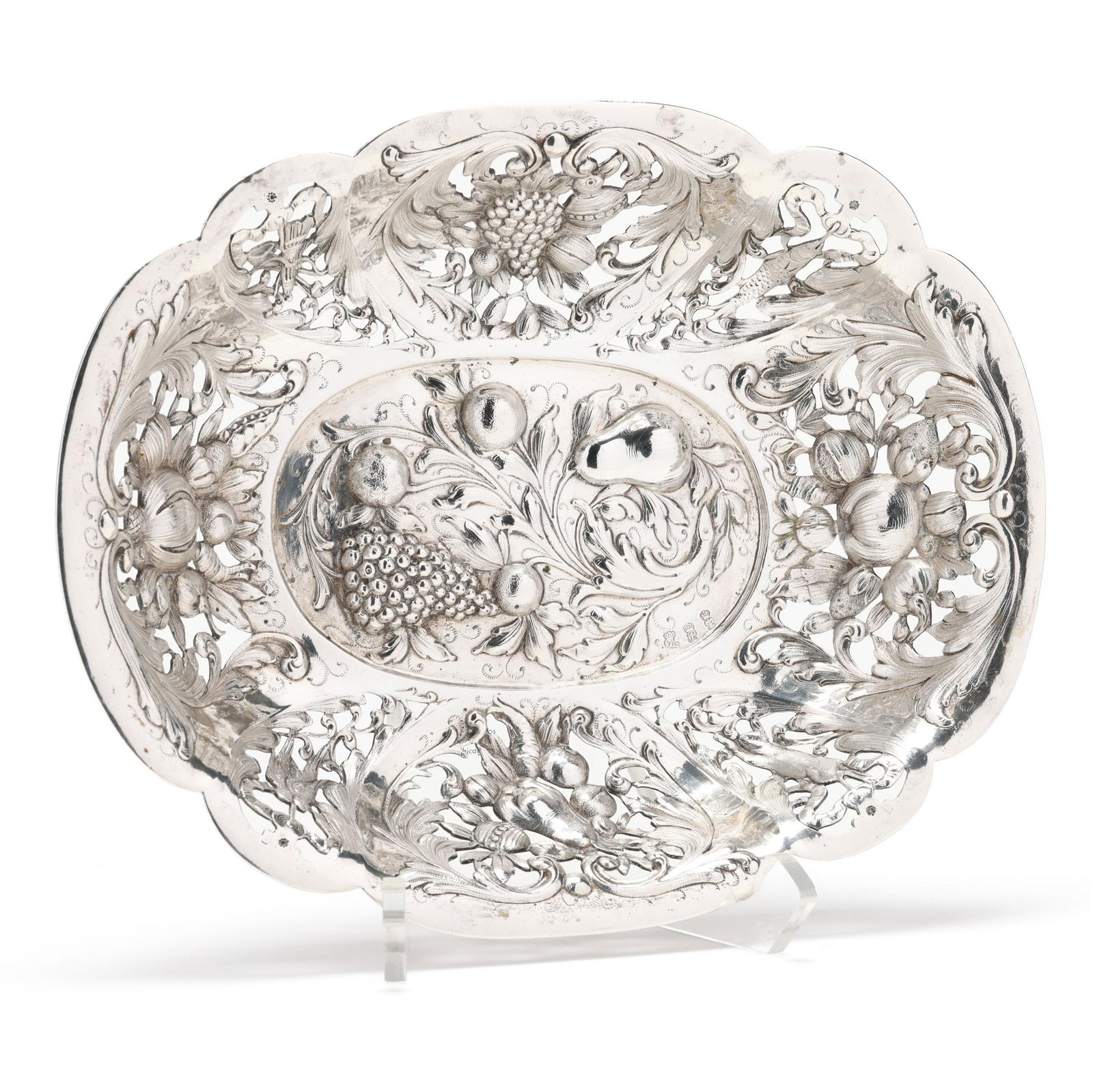 GERMAN SILVER REPOUSSE FRUIT