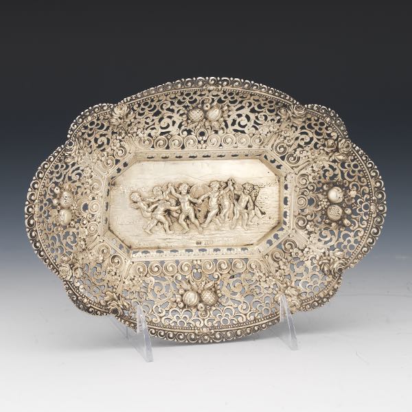 GERMAN SILVER RETICULATED CHERUB