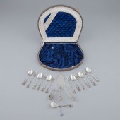 German Silver 'Rose' Flatware,