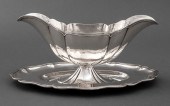 GERMAN SILVER SAUCEBOAT ON STA