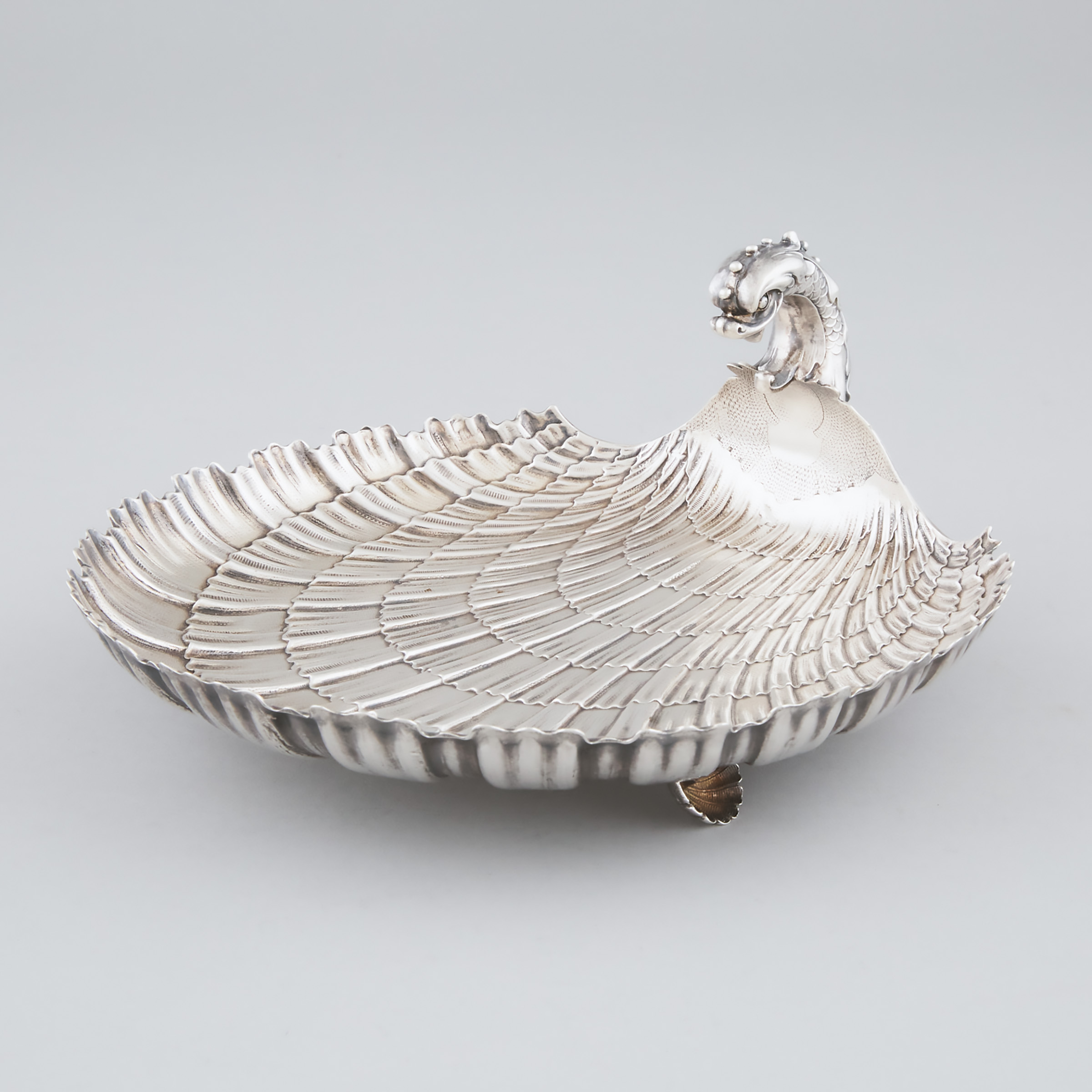 German Silver Shell Dish, Bruckmann