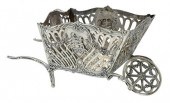 GERMAN SILVER WHEELBARROW SERV