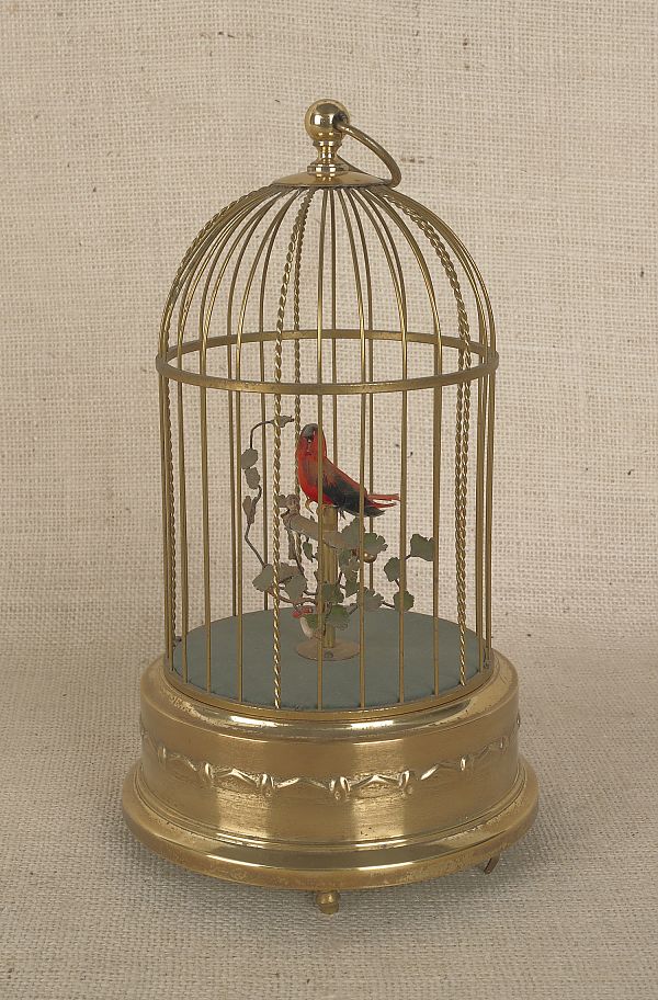 German singing bird in a cage