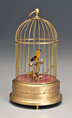 German singing bird in brass