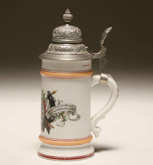 German stein; paint and transfer