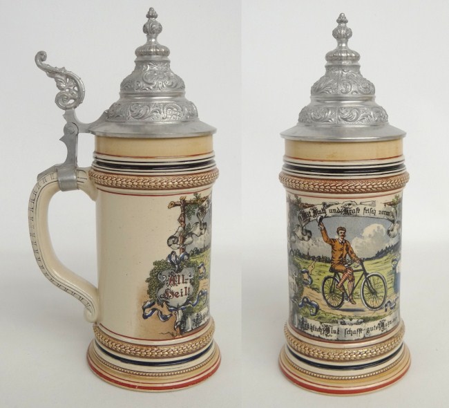 German Stein with safety. 1/2 L.