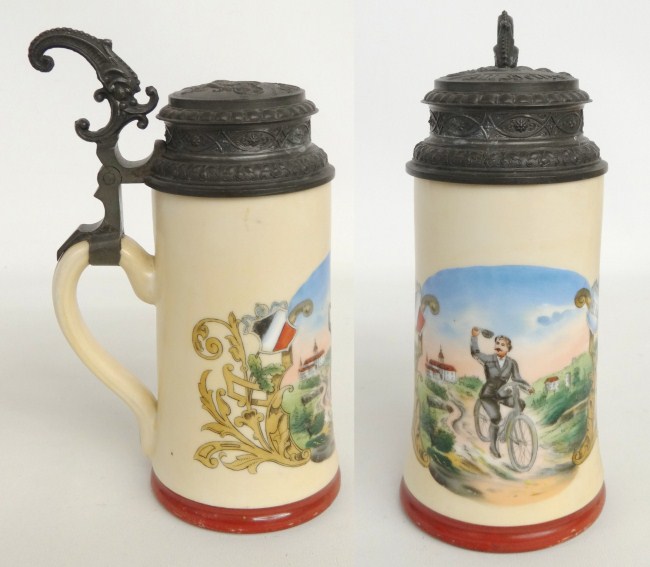 German stein with transfer