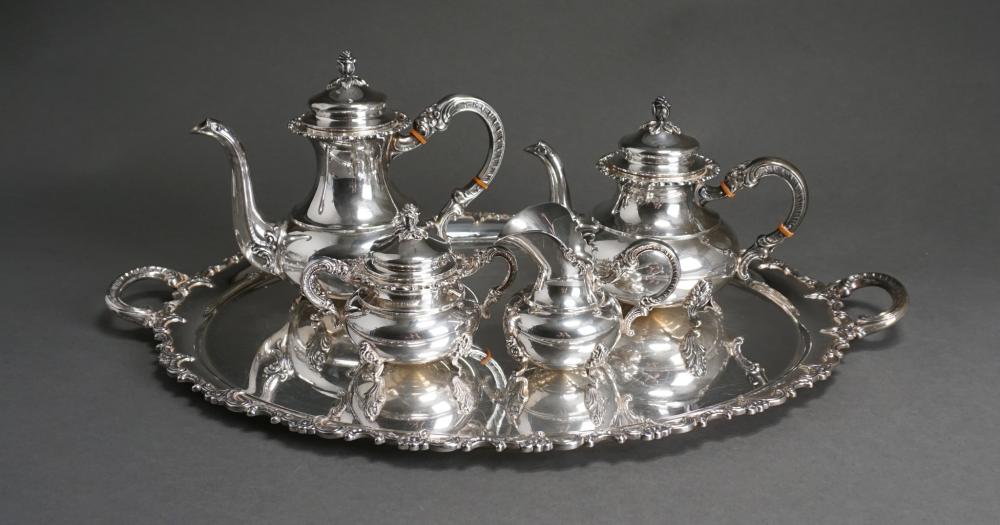 GERMAN STERLING FOUR-PIECE COFFEE