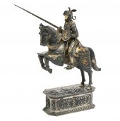 GERMAN STERLING SCULPTURE OF J