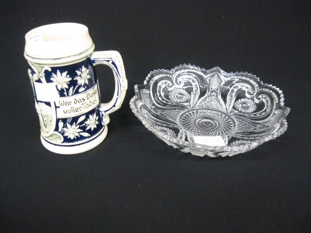 German Stien & Pressed Glass Dish.
