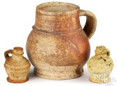 GERMAN STONEWARE MUG, 16TH C.<