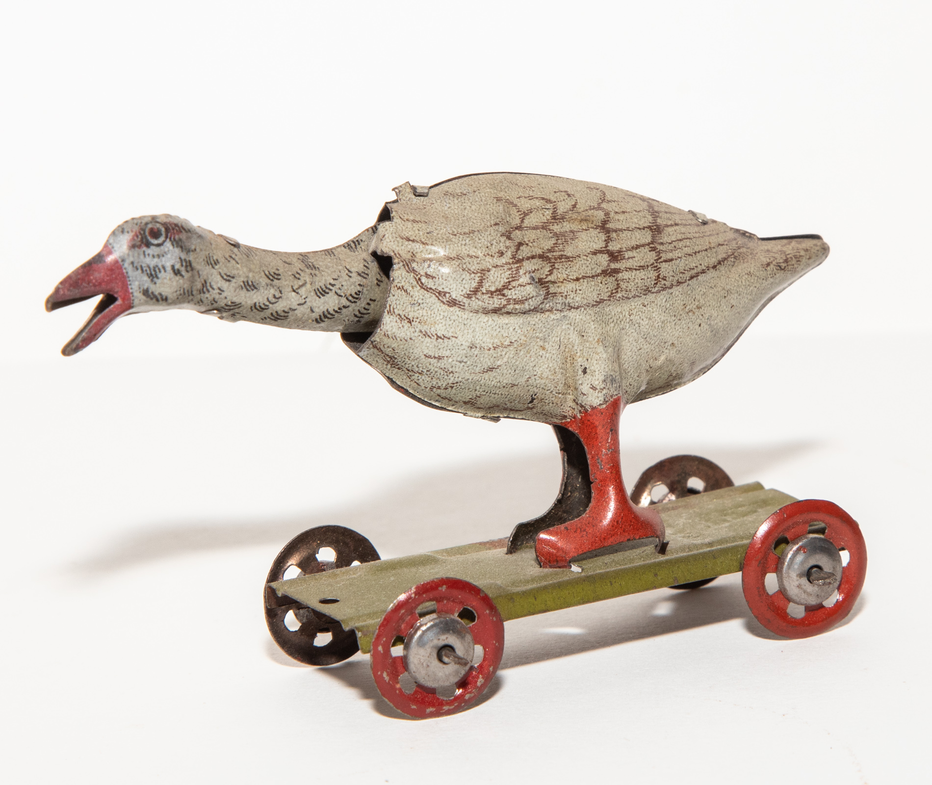 GERMAN TIN LITHO PENNY TOY GOOSE