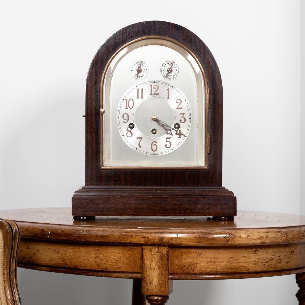 GERMAN TWO JEWEL MANTEL CLOCKGerman